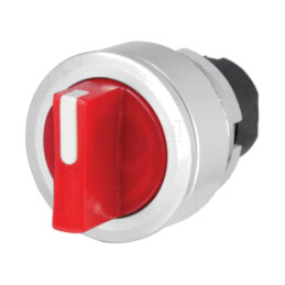 Comutator: rotativ; 30mm; Poz.i stab: 2; roşie; IP65; fără simbol