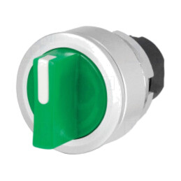 Comutator: rotativ; 30mm; Poz.i stab: 2; verde; IP65; fără simbol