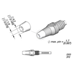 Vârf: pentru ciocane de dezlipit; 4,2x1,9mm