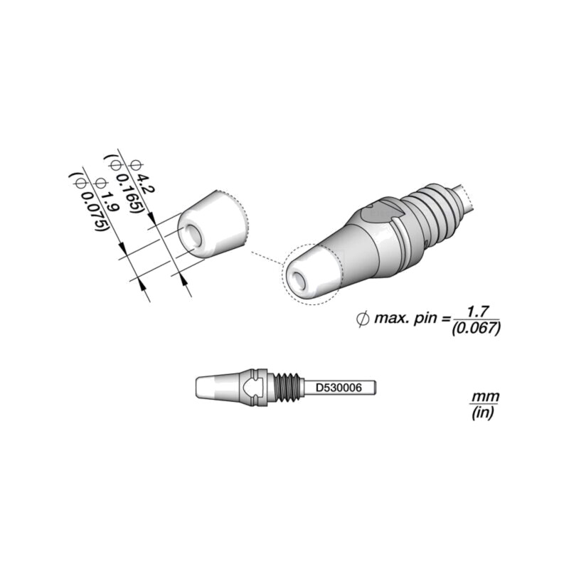 Vârf: pentru ciocane de dezlipit; 4,2x1,9mm