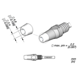 Vârf: pentru ciocane de dezlipit; 4,8x2,4mm