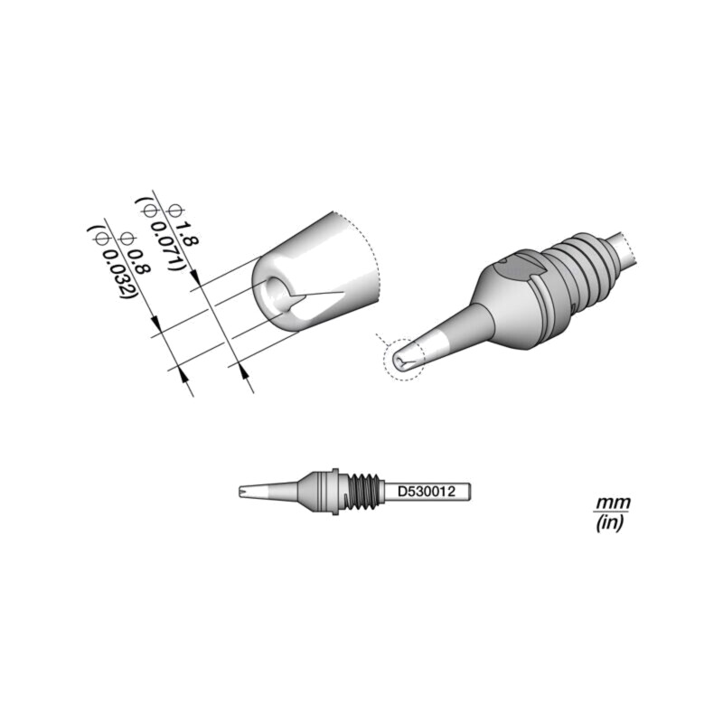 Vârf: pentru ciocane de dezlipit; 1,8x0,8mm
