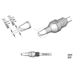 Vârf: pentru ciocane de dezlipit; 2,7x1mm