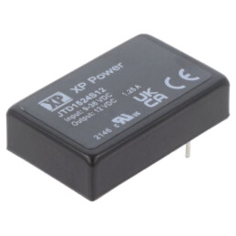 Convertor: DC/DC; 15W; Uintr: 9÷36VDC; Uieş: 12VDC; Iieş: 1250mA; THT