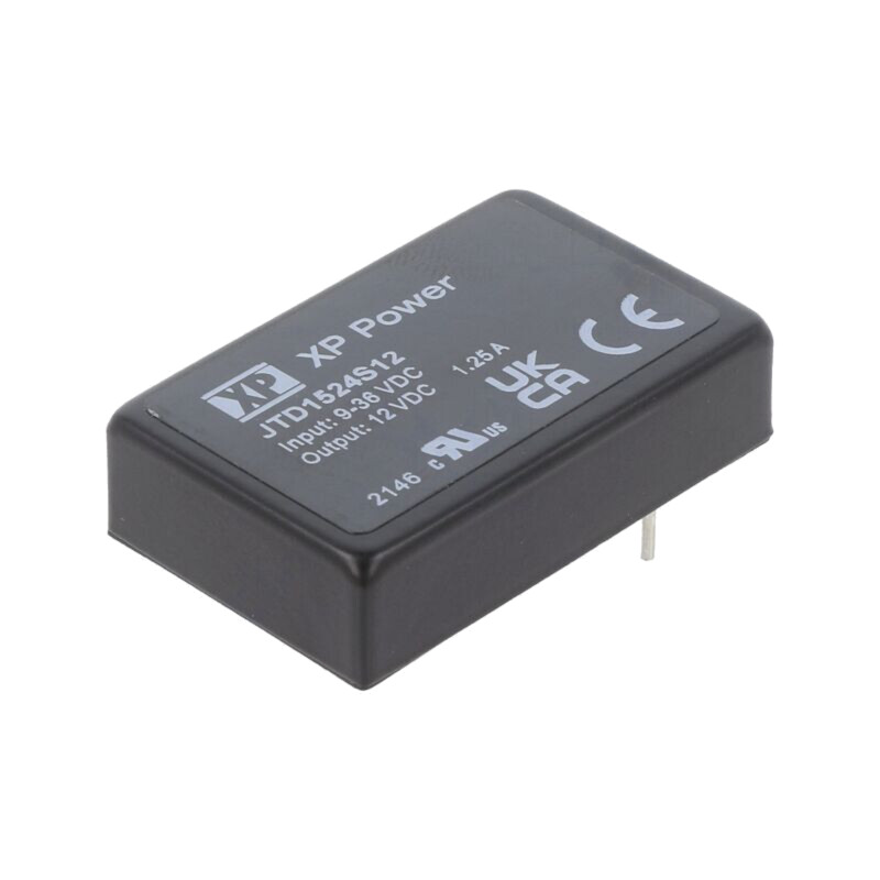 Convertor: DC/DC; 15W; Uintr: 9÷36VDC; Uieş: 12VDC; Iieş: 1250mA; THT