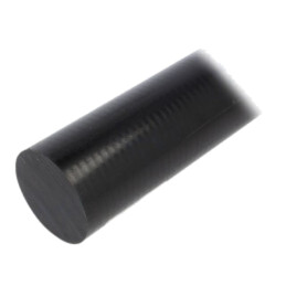 Tijă; Ø: 70mm; L: 500mm; neagră; extrudate; manşon