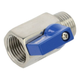 Supapă cu bilă; Oţel rezistent la acizi AISI 316; PTFE; 46mm