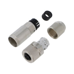 M12 plugs and sockets AB-C4-M12FSD-SH