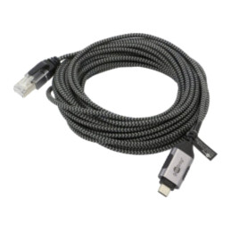 Cablu; slim,USB 3.1; RJ45 mufă,USB C mufă; nichelat; 7,5m; U/FTP