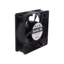 Ventilator: DC; axial; 24VDC; 120x120x38mm; 200,4m3/h; 46dBA; bilă