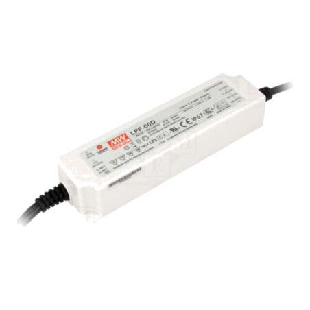Alimentator: pulsatoriu; LED; 60W; 24VDC; 2,5A; 90÷305VAC; IP67