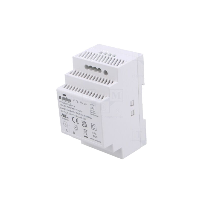 Alimentator: pulsatoriu; pentru şină DIN; 60W; 15VDC; 4A; -20÷70°C