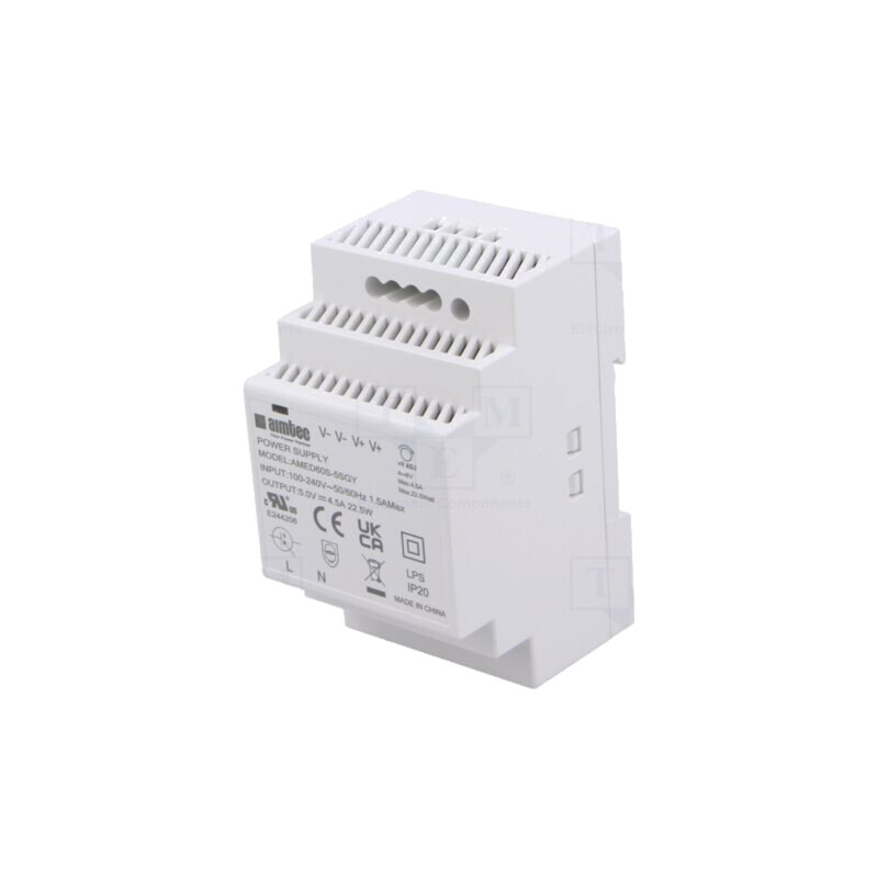 Alimentator: pulsatoriu; pentru şină DIN; 54W; 5VDC; 4,5A; 3kV Alimentator: pulsatoriu; pentru şină DIN; 54W; 5VDC; 4,5A; 3kV