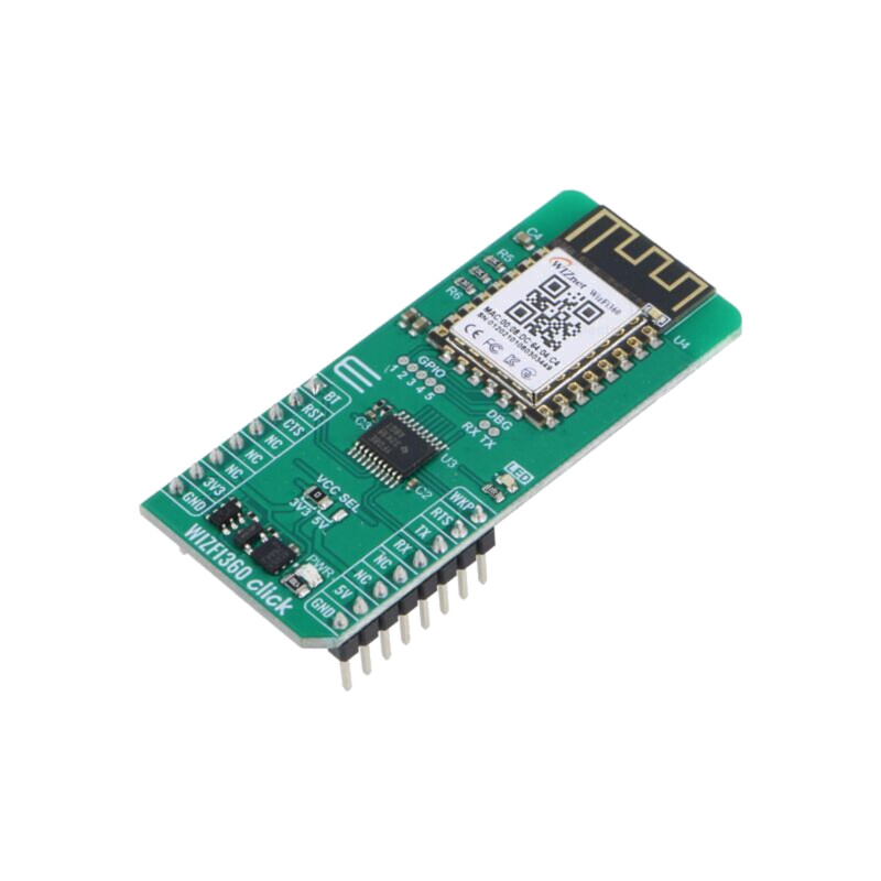 Click board; placă prototip; Comp: WIZFI360; WiFi; 3,3VDC,5VDC