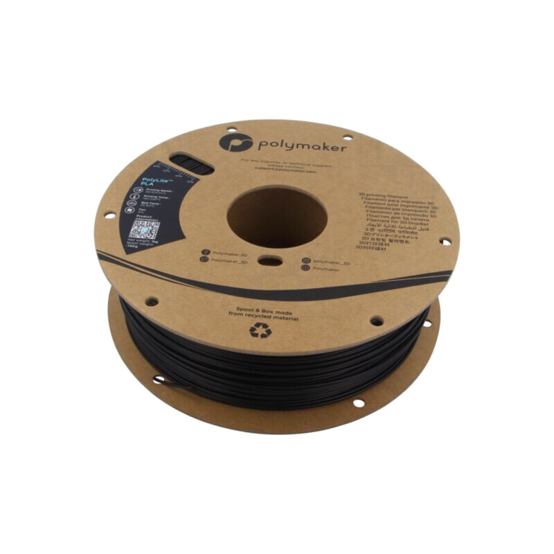 Filament: PLA; 1,75mm; neagră; 190÷230°C; 1kg; Temp.masă: 45°C