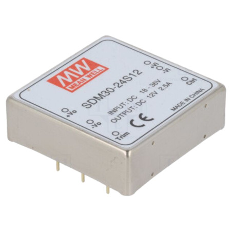 Convertor: DC/DC; 30W; Uintr: 18÷36VDC; Uieş: 12VDC; Iieş: 2,5A