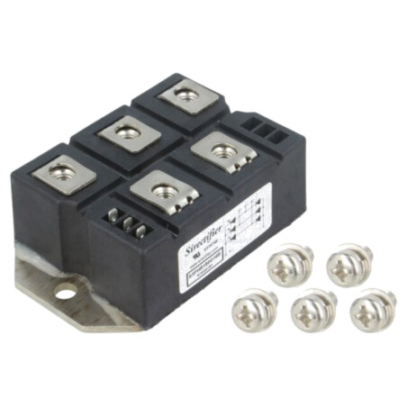 Punte redresoare: semi-controlată; Urmax: 1,6kV; If: 180A; modul