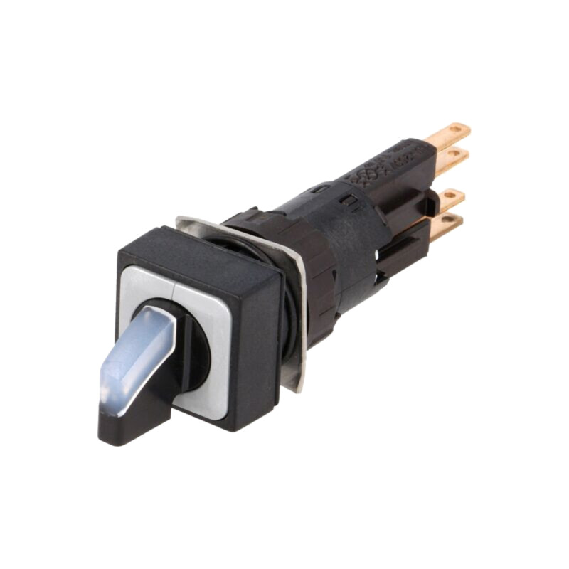Comutator: rotativ; 16mm; Poz.i stab: 3; albă; bec; 24V; Poz: 3