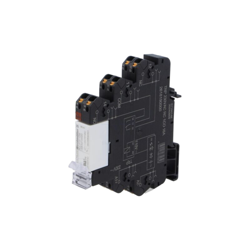 Releu: interfaţă; SPDT; Ucom: 230VAC; 16A; pentru şină DIN