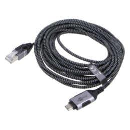 Cablu; slim,USB 3.1; RJ45 mufă,USB C mufă; nichelat; 5m; U/FTP