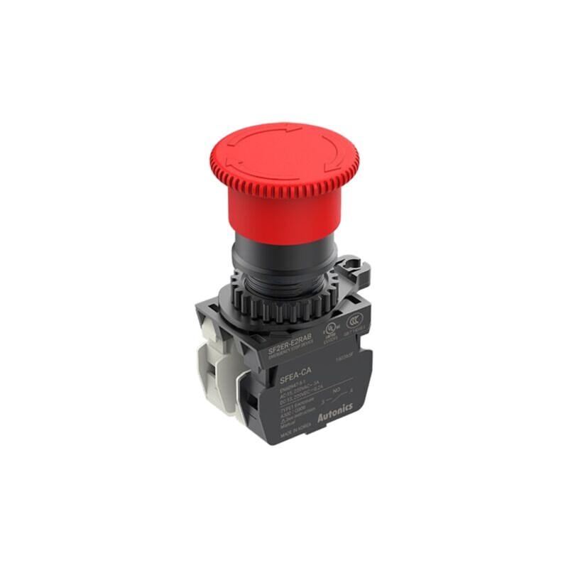 Comutator: de siguranţă; 22mm; Poz.i stab: 2; NC x3; roşie; SF2ER Comutator: de siguranţă; 22mm; Poz.i stab: 2; NC x3; roşie; SF2ER