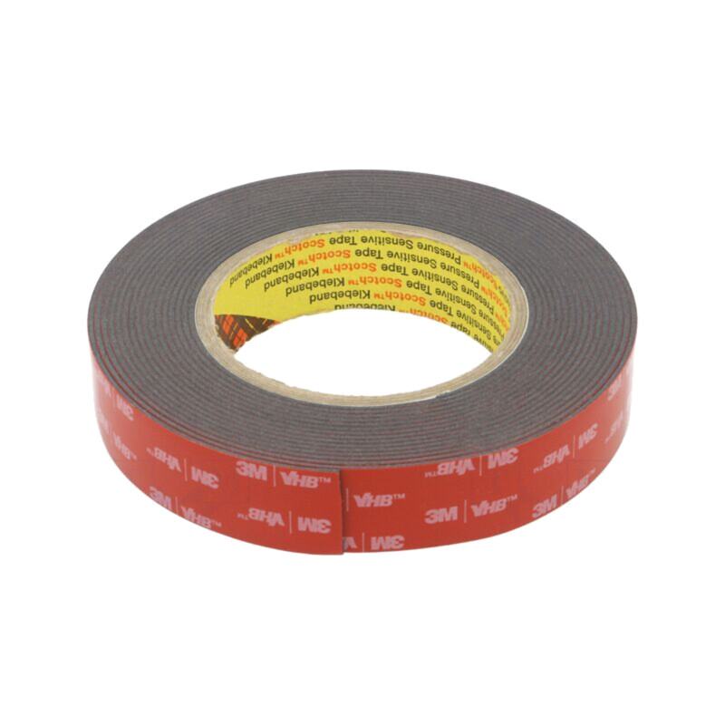 Bandă: de fixare; W: 25mm; L: 5,5m; Thk: 1,6mm; acril; neagră