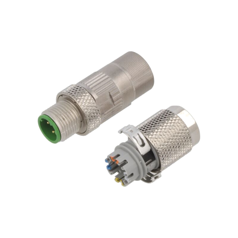 M12 plugs and sockets ED-IE-AX-M12D-5-PN-67-FC