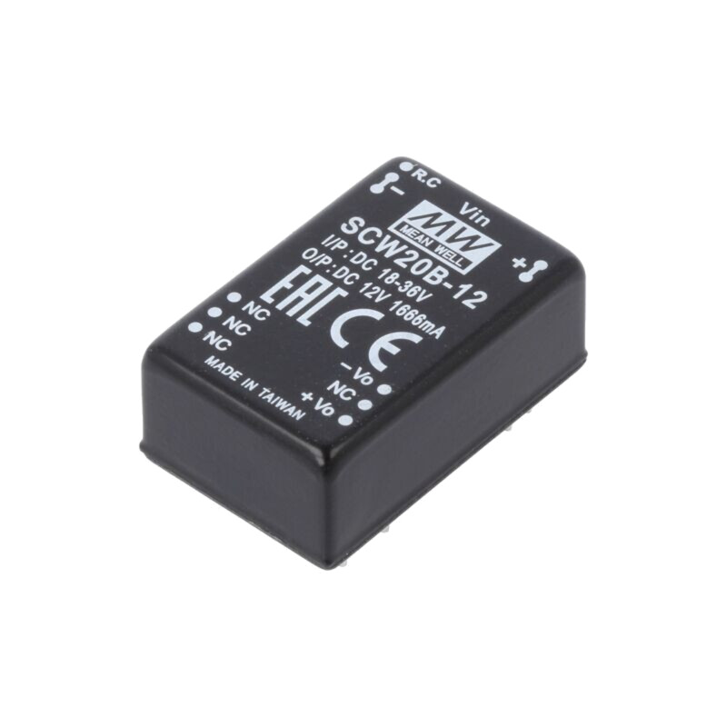 Convertor: DC/DC; 20W; Uintr: 18÷36VDC; Uieş: 12VDC; Iieş: 1666mA