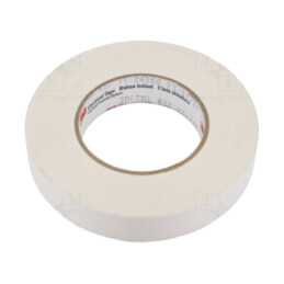 Bandă: electroizolantă; W: 25mm; L: 55m; Thk: 0,177mm; albă; 5%; 3kV
