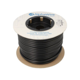 Tub de protecţie; PVC; neagră; L: 30,48m; -20÷105°C; Øint: 5,18mm