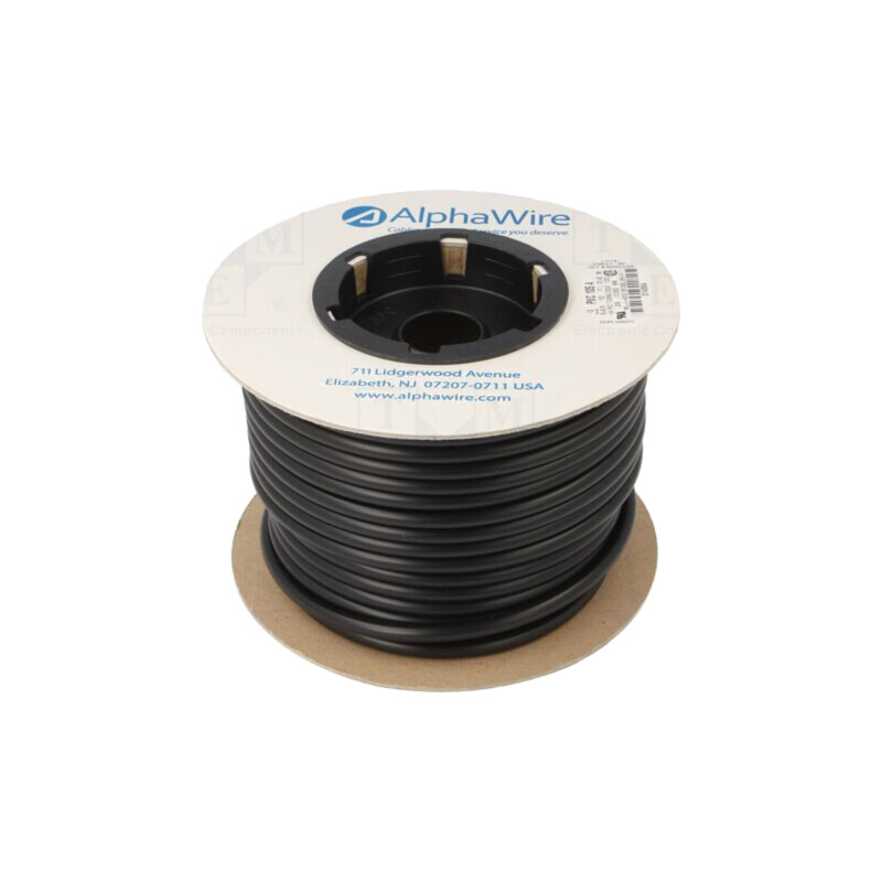 Tub de protecţie; PVC; neagră; L: 30,48m; -20÷105°C; Øint: 5,18mm