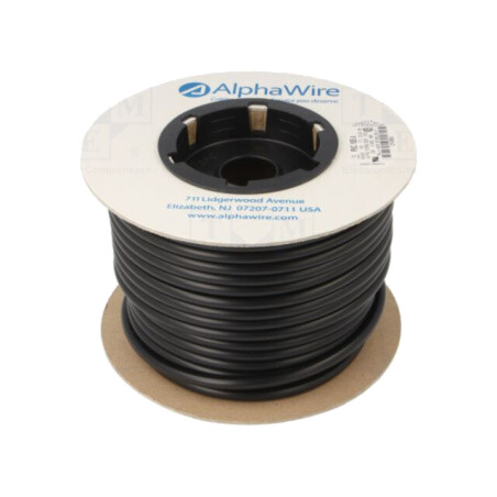 Tub de protecţie; PVC; neagră; L: 30,48m; -20÷105°C; Øint: 5,18mm