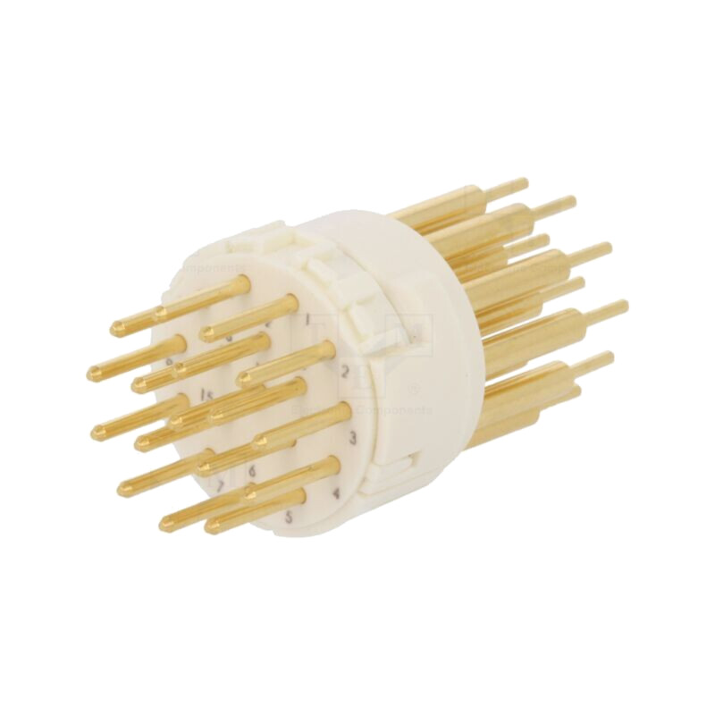 Conector: M23; inserturi de contact; PIN: 17; tată; THT; 160V; 8A