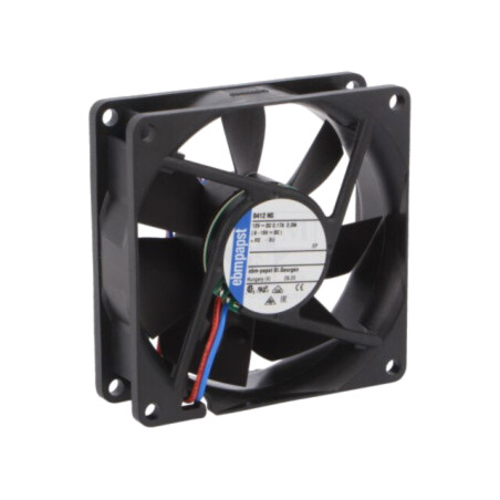 Ventilator: DC; axial; 12VDC; 80x80x25mm; 69m3/h; 32dBA; glisare