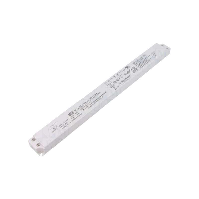 Alimentator: pulsatoriu; LED; 80W; 24VDC; 3,3A; 110÷305VAC; SLD-80 Alimentator: pulsatoriu; LED; 80W; 24VDC; 3,3A; 110÷305VAC; SLD-80