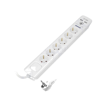 Prelungitor cu prize: protecţie la supratensiune; Prize: 6; 16A
