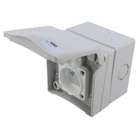 Conector: alimentare AC; mamă; soclu; 250VAC; 16A; PIN: 3; IP44