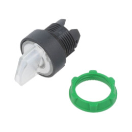 Comutator: rotativ; 22mm; Poz.i stab: 1; albă; LED; IP66; proeminent