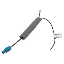 Cable; Fakra plug,SMB socket; black; straight; 0.25m; 12VDC