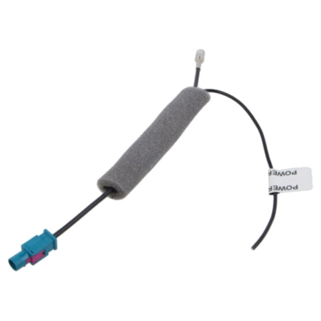 Cable; Fakra plug,SMB socket; black; straight; 0.25m; 12VDC