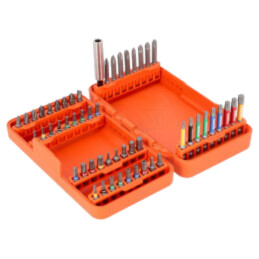 Kit: capete de şurubelniţă; Kit: adaptor 1/4" lung.50 mm; 54buc.