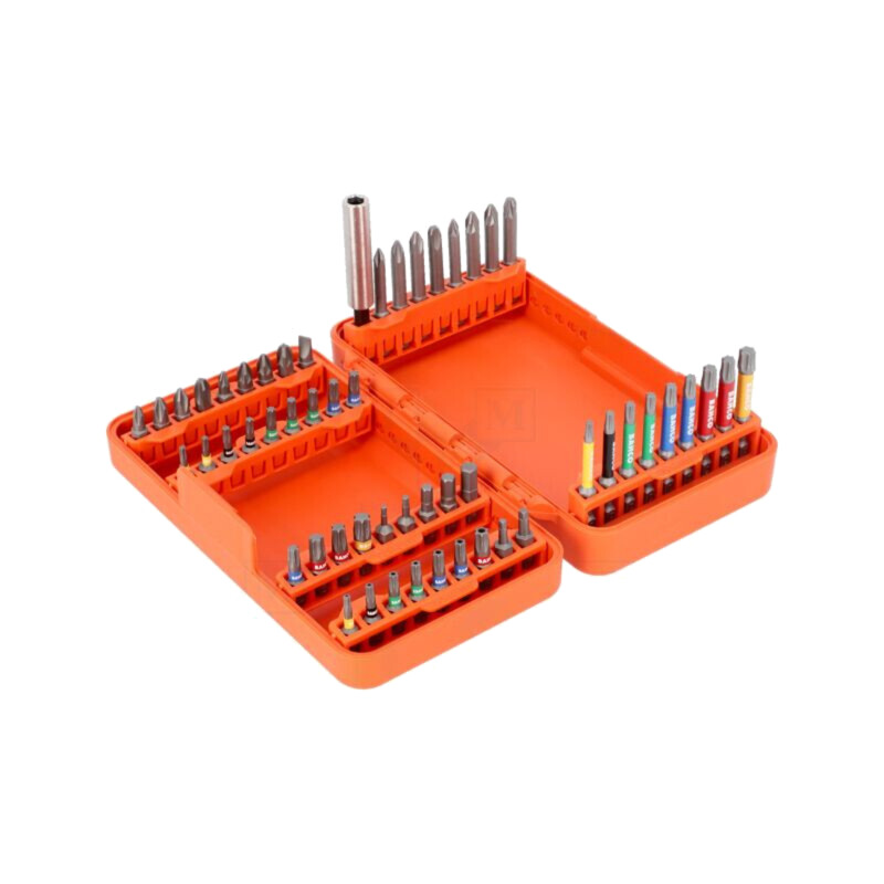 Kit: capete de şurubelniţă; Kit: adaptor 1/4" lung.50 mm; 54buc.