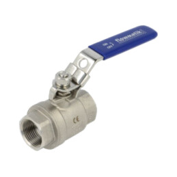 Supapă cu bilă; Oţel rezistent la acizi AISI 316; PTFE; L: 110mm