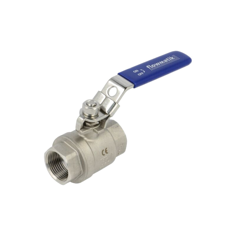 Supapă cu bilă; Oţel rezistent la acizi AISI 316; PTFE; L: 110mm