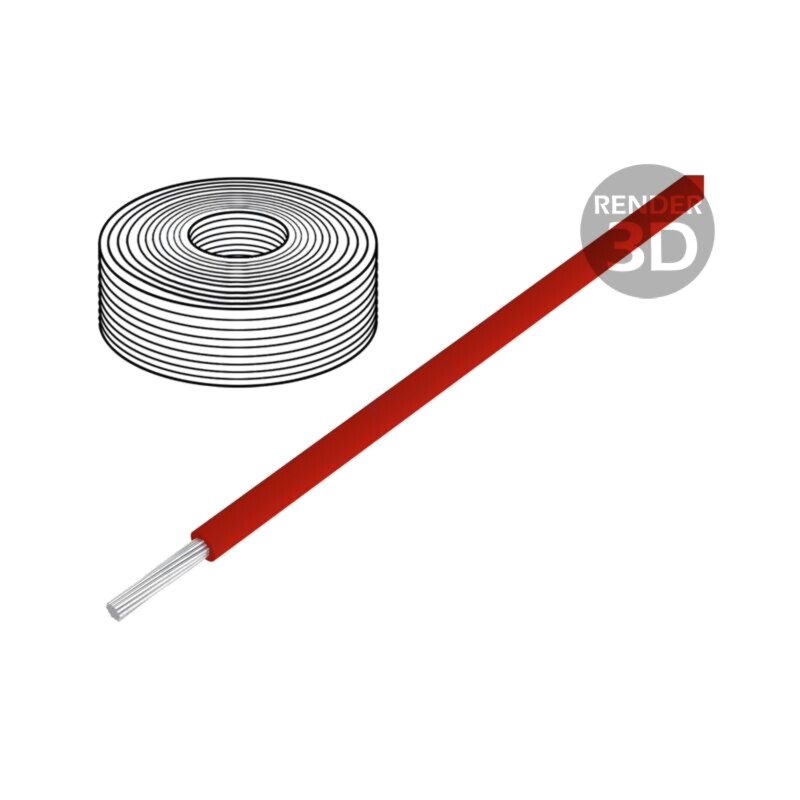 Cablu; LifY-Toy; litat; Cu; 0,04mm2; PVC; roşu; 60V; 100m; Clasa: 5