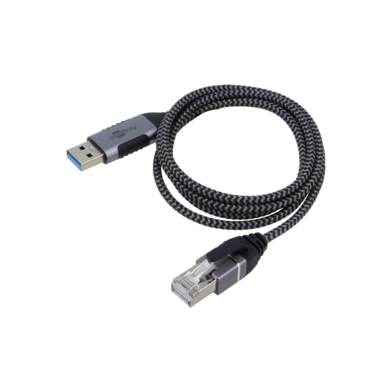 Cablu; slim,USB 3.0; RJ45 mufă,USB A mufă; nichelat; 1m; U/FTP Cablu; slim,USB 3.0; RJ45 mufă,USB A mufă; nichelat; 1m; U/FTP