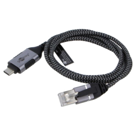 Cablu; slim,USB 3.1; RJ45 mufă,USB C mufă; nichelat; 1m; U/FTP