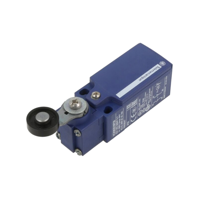 Limitator cursă; manetă R 35,5mm, rolă din plastic Ø19mm; 10A