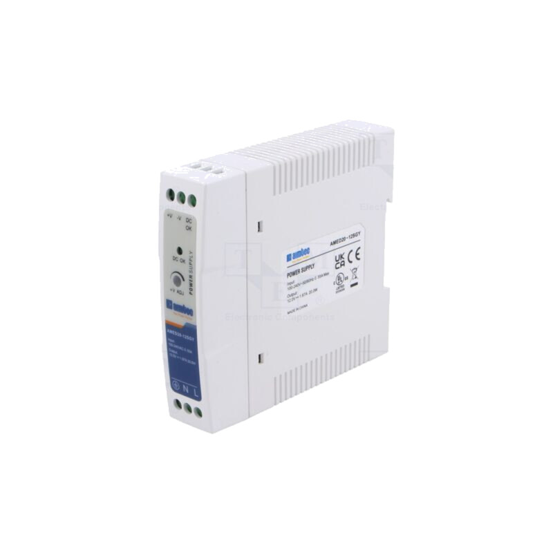 Alimentator: pulsatoriu; pentru şină DIN; 20W; 12VDC; 1,67A; 3kV