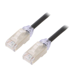 Patch cord; F/UTP,TX6A-28™; 6a; sârmă; Cu; LSZH; negru; 3m; 28AWG